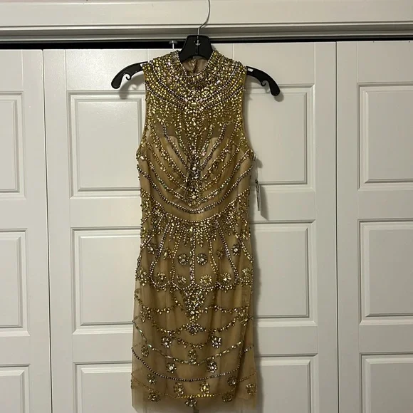 sherri hill gold cocktail dress Sherri Hill 54469 Dress